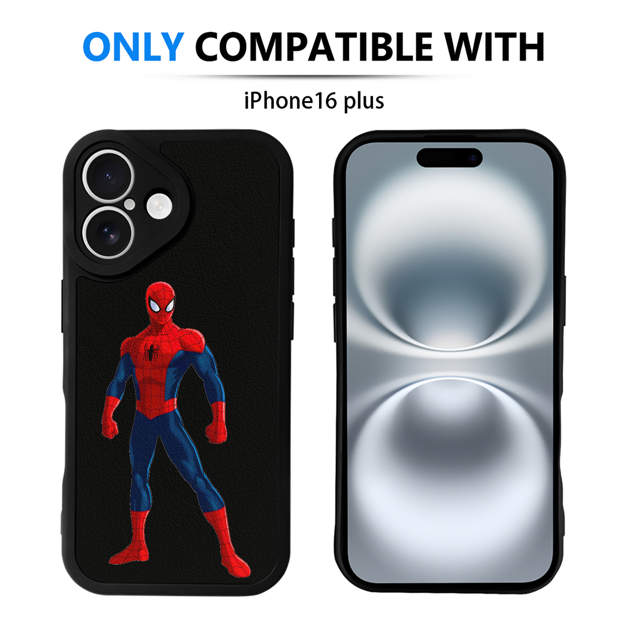 Spider Man スパイダーマン 【iPhone 16シリーズ対応】シリコンスマホケース（レザー調） 材質：シリコン